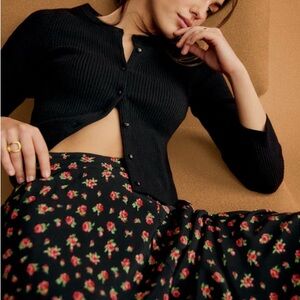 SEZANE Kylie Ribbed Cardigan